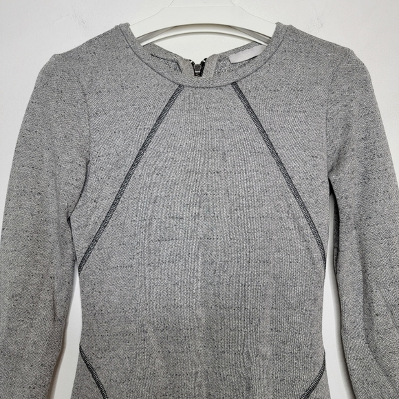 KAIN Boucle Terry Churchill Sweatshirt Mini Dress Gray Long Sleeves Women Medium - Picture 4 of 13